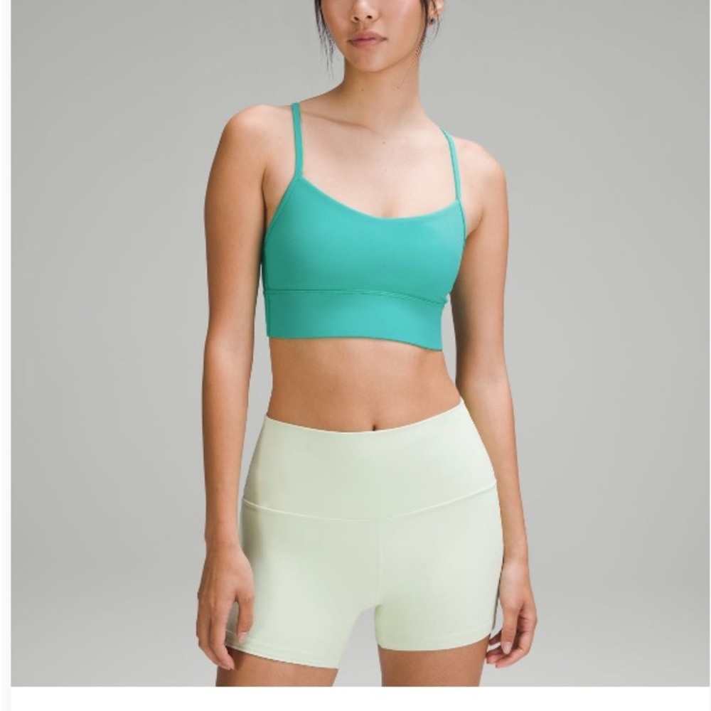 NWOT- lululemon flow y longline bra Nulu- Sz 6 in Kelly Green